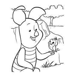 着色页: Piglet (卡通人物) #209500 - 免费可打印着色页