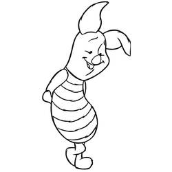 着色页: Piglet (卡通人物) #209503 - 免费可打印着色页