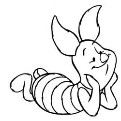 着色页: Piglet (卡通人物) #209506 - 免费可打印着色页