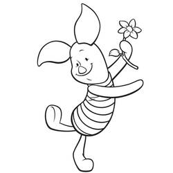 着色页: Piglet (卡通人物) #209509 - 免费可打印着色页