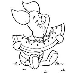 着色页: Piglet (卡通人物) #209524 - 免费可打印着色页