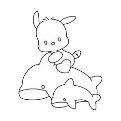 着色页: Pochacco - 免费可打印着色页