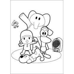 着色页: Pocoyo - 免费可打印着色页