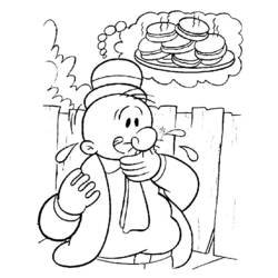 着色页: Popeye (卡通人物) #84738 - 免费可打印着色页