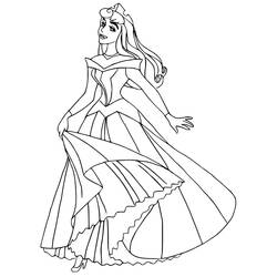 着色页: Princess Aurora (卡通人物) #181914 - 免费可打印着色页