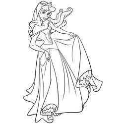 着色页: Princess Aurora (卡通人物) #181926 - 免费可打印着色页