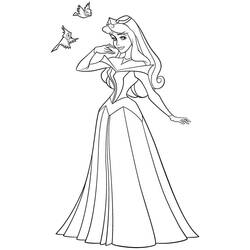 着色页: Princess Aurora (卡通人物) #181934 - 免费可打印着色页