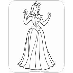 着色页: Princess Aurora (卡通人物) #181939 - 免费可打印着色页