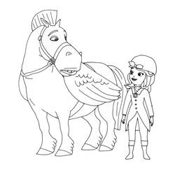 着色页: Princess Sofia - 免费可打印着色页
