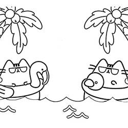 着色页: Pusheen (卡通人物) #188434 - 免费可打印着色页