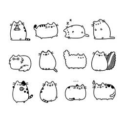 着色页: Pusheen (卡通人物) #188466 - 免费可打印着色页