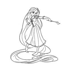 着色页: Rapunzel (卡通人物) #170054 - 免费可打印着色页
