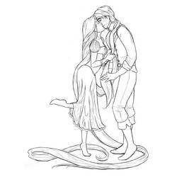 着色页: Rapunzel (卡通人物) #170072 - 免费可打印着色页
