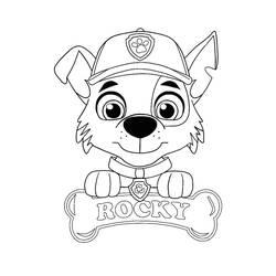 着色页: PAW Patrol小砾 - 免费可打印着色页