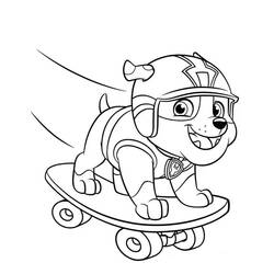 着色页: PAW Patrol瓦砾 (卡通人物) #181638 - 免费可打印着色页
