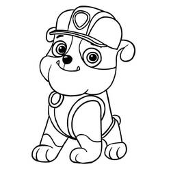 着色页: PAW Patrol瓦砾 (卡通人物) #181640 - 免费可打印着色页