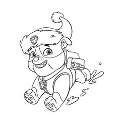 着色页: PAW Patrol瓦砾 (卡通人物) #181643 - 免费可打印着色页