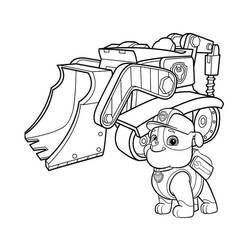 着色页: PAW Patrol瓦砾 - 免费可打印着色页