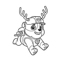 着色页: PAW Patrol瓦砾 (卡通人物) #181647 - 免费可打印着色页