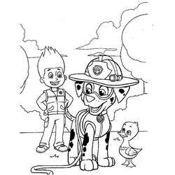 着色页: PAW Patrol莱德 - 免费可打印着色页