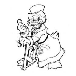 着色页: Scrooge McDuck (卡通人物) #199846 - 免费可打印着色页