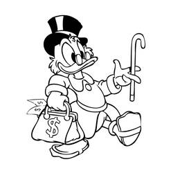 着色页: Scrooge McDuck (卡通人物) #31776 - 免费可打印着色页