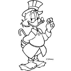 着色页: Scrooge McDuck - 免费可打印着色页
