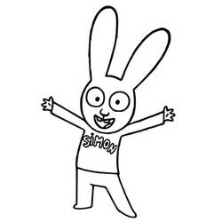 着色页: Simon Rabbit (卡通人物) #192960 - 免费可打印着色页