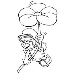 着色页: Smurfette (卡通人物) #178464 - 免费可打印着色页