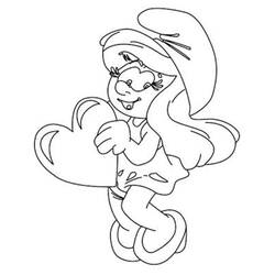 着色页: Smurfette (卡通人物) #178466 - 免费可打印着色页