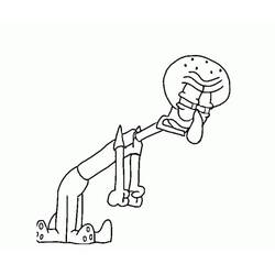着色页: Squidward Tentacles (卡通人物) #220568 - 免费可打印着色页