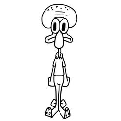 着色页: Squidward Tentacles (卡通人物) #220574 - 免费可打印着色页