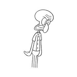 着色页: Squidward Tentacles (卡通人物) #220579 - 免费可打印着色页
