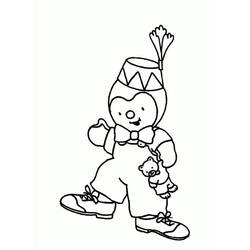 着色页: T'choupi - 免费可打印着色页