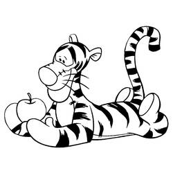 着色页: Tigger (卡通人物) #188234 - 免费可打印着色页