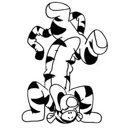 着色页: Tigger (卡通人物) #188235 - 免费可打印着色页