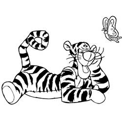 着色页: Tigger (卡通人物) #188236 - 免费可打印着色页