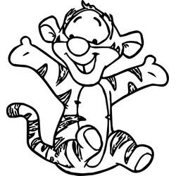 着色页: Tigger (卡通人物) #188237 - 免费可打印着色页