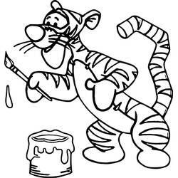 着色页: Tigger (卡通人物) #188238 - 免费可打印着色页