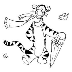 着色页: Tigger (卡通人物) #188239 - 免费可打印着色页
