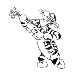 着色页: Tigger (卡通人物) #188244 - 免费可打印着色页