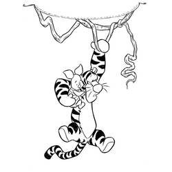 着色页: Tigger (卡通人物) #188245 - 免费可打印着色页
