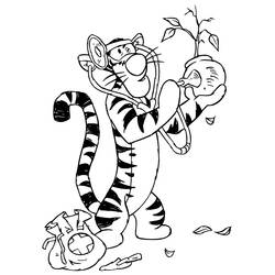 着色页: Tigger (卡通人物) #188247 - 免费可打印着色页
