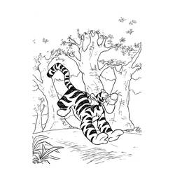 着色页: Tigger (卡通人物) #188248 - 免费可打印着色页