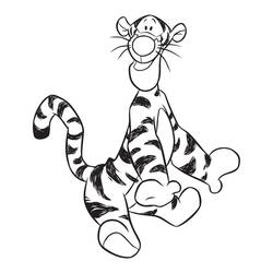 着色页: Tigger (卡通人物) #188251 - 免费可打印着色页