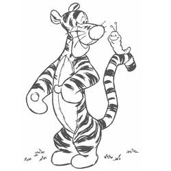 着色页: Tigger - 免费可打印着色页