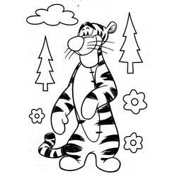 着色页: Tigger (卡通人物) #188258 - 免费可打印着色页