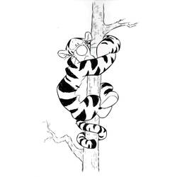 着色页: Tigger (卡通人物) #188264 - 免费可打印着色页