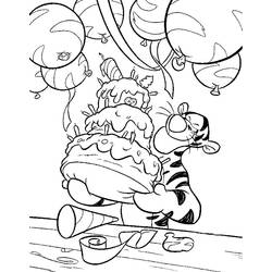 着色页: Tigger (卡通人物) #188267 - 免费可打印着色页
