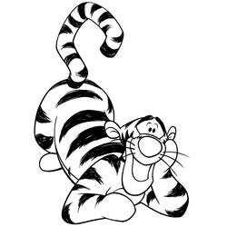 着色页: Tigger (卡通人物) #188269 - 免费可打印着色页